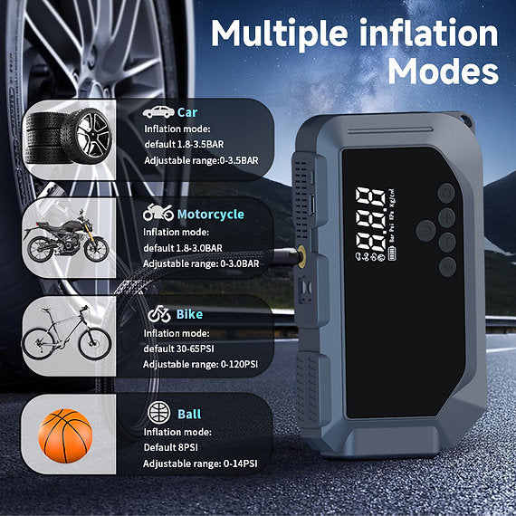 მანქანის დამქოქი და კომპრესორი 120000mAh/1000A