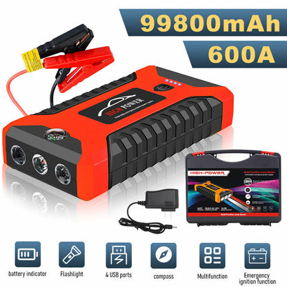 მანქანის დამქოქი (სტარტერი) 99800mAh/600A