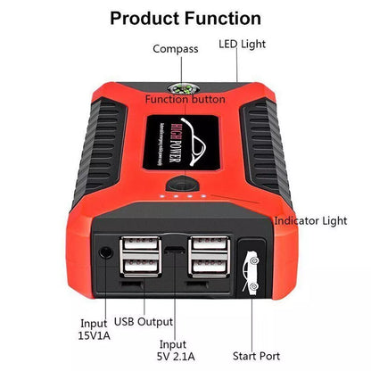 მანქანის დამქოქი (სტარტერი) 99800mAh/600A