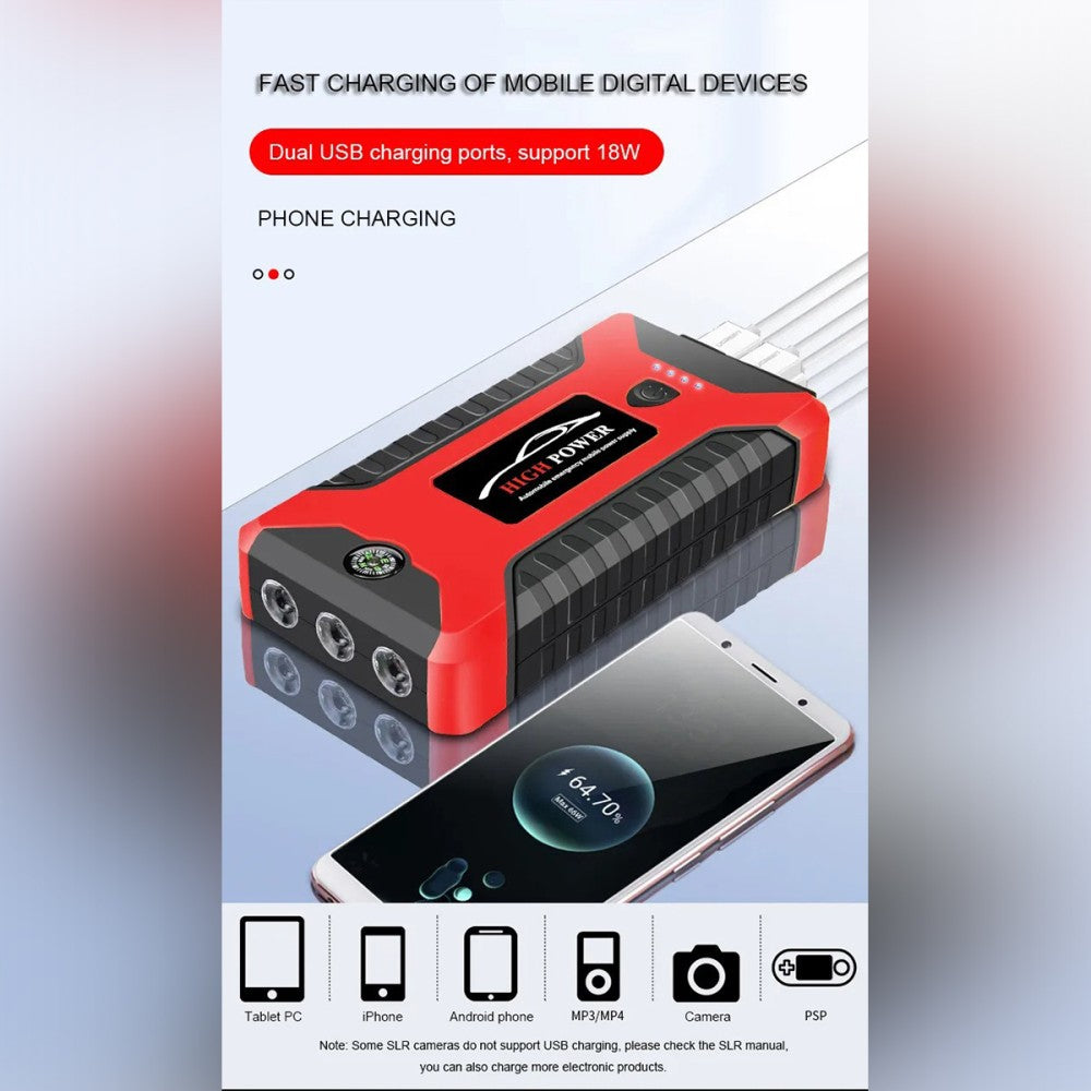 მანქანის დამქოქი (სტარტერი) 99800mAh/600A